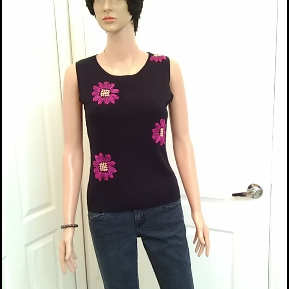 Embellished Summer Knit Top by Joseph A
